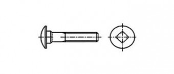 Болт 12x100 DIN 603 кл 4.8 оцинкованный