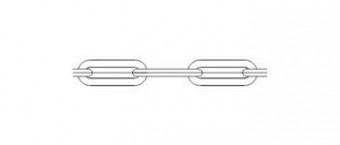 ЦЕПЬ 6 (6x42) оц.DIN763 С ДЛИННЫМ ЗВЕНОМ