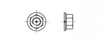Гайка с фланцем М8 DIN 6923 оц.