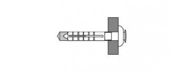 Дюбель-гвоздь HCX TB VZN 6х35 (чёрн.цинк) нейл. арт.8709306