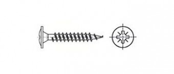 Саморез SPAx4.0x20, полусфера с пресс-шайбой оц. (2000 шт.)