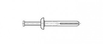 Забиваемый металл дюбель-гвоздь 6x65