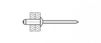 Заклепка вытяжная 3.2x10 сталь,оц HARPOON